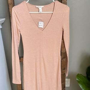 NWT Forever 21 Blush long sleeve dress - S